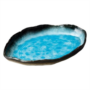 [器の杜] 藍染ｽｶｲ 木の葉ﾊﾟｽﾀ皿[美濃焼 食器 陶磁器]2022秋冬新作