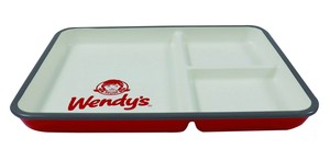 WENDY'S ウェンディーズ　スクエアワンプレート　トマトレッド　日本製