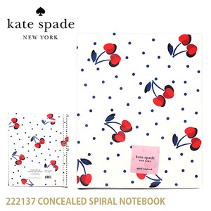 kate spade NEW YORK【ケイト・スペード ニューヨーク】CONCEALED SPIRAL NOTEBOOK ノート さくらんぼ