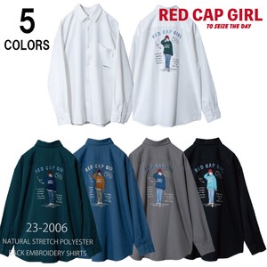 RED CAP Embroidery Long Sleeve Shirt
