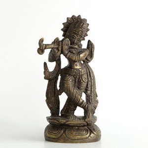 ヒンドゥー教神様　真鍮製クリシュナ