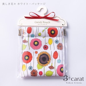 Candy Pouch Flower White Accessory Pouch Accessory Case Fashion Accessory Gift