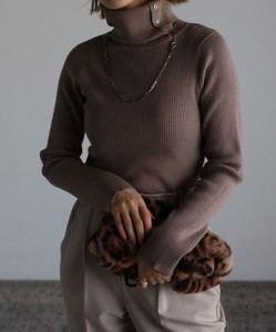 Turtle Neck Button Attached Knitted Pullover 8 Colors