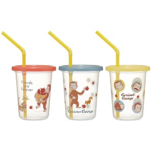 Cup/Tumbler Curious George Skater 230ml Set of 3 Made in Japan