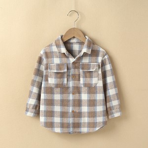 Kids' 3/4 - Long Sleeve Shirt/Blouse Pocket Plaid Kids