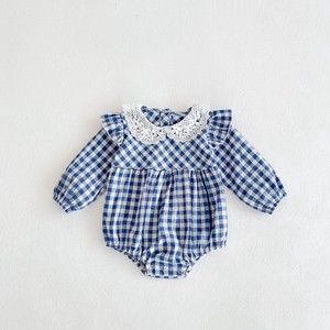 婴儿连身衣/连衣裙 新生儿 格子图案