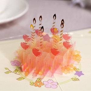 Birthday Card 3 Solid Crystal Cake Greeting Card Cake Birthday Card Celebration