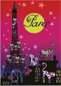 Postcard Cat Eiffel Tower