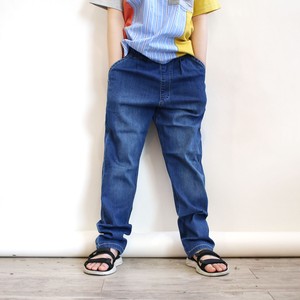 Kids' Full-Length Pant Absorbent Stretch L Denim Pants 90 ~ 160cm