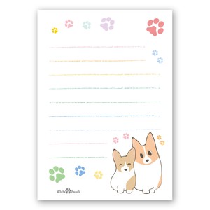 Cat Paw Corgi Mini Letter Paper Letter paper "Ippitsusen" cat Cat Paw
