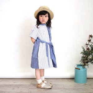 Factory Sakizome Stripe Shirt One-piece Dress 9 60 cm Children's Clothing Brand 700