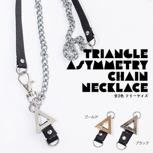 Triangle Triangle Half Chain Necklace Stainless Unisex Street 2
