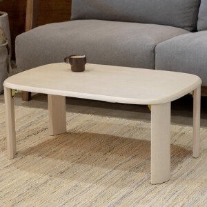 4サイズから選べる天然木製ローテーブル＜折れ脚テーブル　バーグII　WH＞