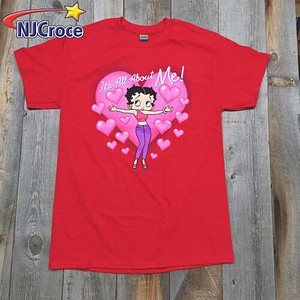 【Betty Boop】Tシャツ It's All Abouto Me BB-NJ-TS-66106-RD レッド