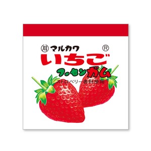 【ティーズ】お菓子シリーズレイヤースクエアミニメモ　フーセンガム／いちご　日本製