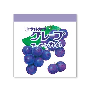 【ティーズ】お菓子シリーズレイヤースクエアミニメモ　フーセンガム／グレープ　日本製