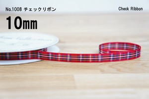 Checkered Ribbon No.10 Checkered Ribbon 10 mm Cut Selling Tartan Check