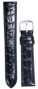 時計バンド カーフ レザー 牛革 ブラック 黒 替えバンド【L-045】