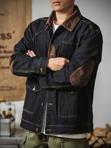 Jacket Coverall Denim Switching Vintage