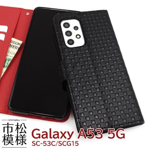 Smartphone Case Galaxy A5 3 5 SC 53 SC 15 Checkered Pattern Design Notebook Type Case 2