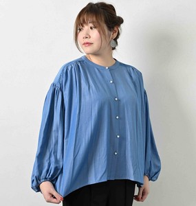 Button Shirt/Blouse Lace Blouse Puff Sleeve