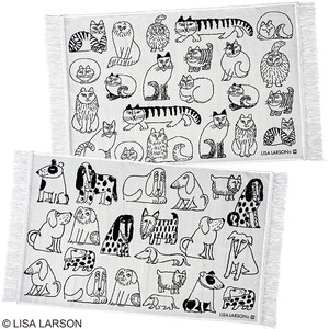 【LISA LARSON】リサ・ラーソン スケッチキャット・ドッグカーペット