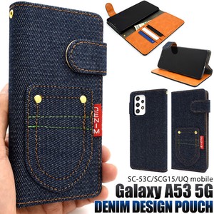 Galaxy A5 3 5 SC 53 SC 15 Pocket Denim Design Notebook Type Case 2