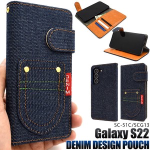 Smartphone Case Galaxy 22 SC 5 1 SC 13 Pocket Denim Design Notebook Type Case 2