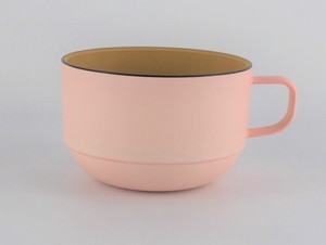 Resin Plates Stack Soup Mug Pink Made in Japan made Japan