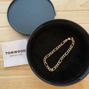 TOMWOOD B0FG43NA01S925-9K Figaro Bracelet Thick Gold