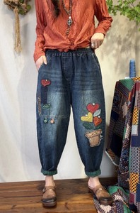 裤裙/裙裤 刺绣 花卉图案