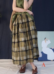 秋の新モデル文芸百着ゆったりカジュアルなプリントのウエストの半身スカート          ZCHA1733