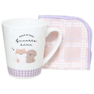 Mini Towel Attached Mug Soft and fluffy Thyme Dog