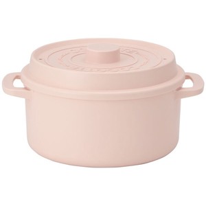 ココット風電子レンジ用鍋 くすみカラー ピンク