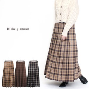 2 Dyeing Checkered Tuck Pleats Skirt 30 8 11
