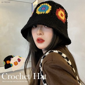 SALE Motif BUCKET HAT Hats & Cap A/W Korea Knitted Hat