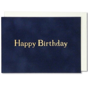 Birthday Card Velvet Material Happy Character Plain