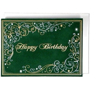 Birthday Card Velvet Material Happy Character