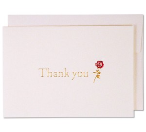 Thank you Card Thank Character rose Plain