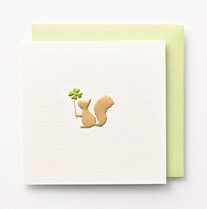 Greeting Card Foil Stamping Squirrel