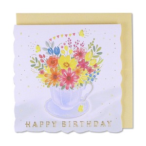 Birthday MIN CARD Cutters/Mold Tea Cup Flower Casual