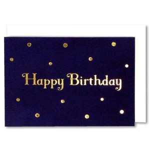 Birthday MIN CARD Velvet Material Happy Birthday Character Dot