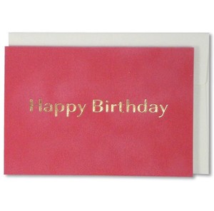 Birthday MIN CARD Velvet Material Happy Birthday Character Plain