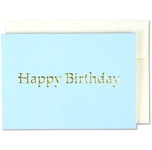 Birthday MIN CARD Blue Happy Birthday Character Plain
