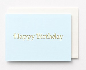 Greeting Card Mini Blue Happy Birthday