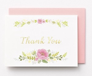 Greeting Card Pink Flowers