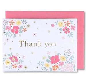 Thank you MIN CARD Pink Flower