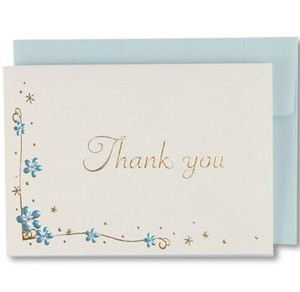 Thank you MIN CARD Blue Flower
