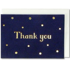 Thank you MIN CARD Velvet Material Thank Character Dot Plain