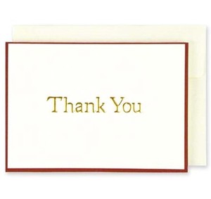 Thank you MIN CARD Plain Thank Foil Stamping